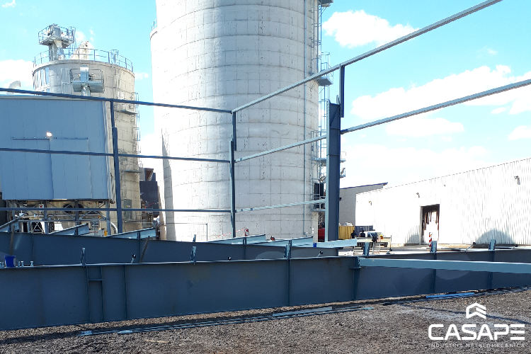 Estrutura metálica - Ampliação de armazém