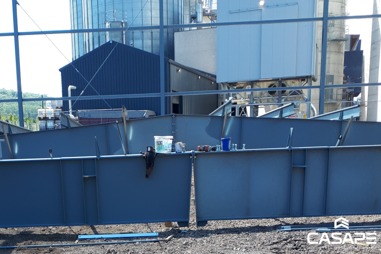 Estrutura metálica - Ampliação de armazém