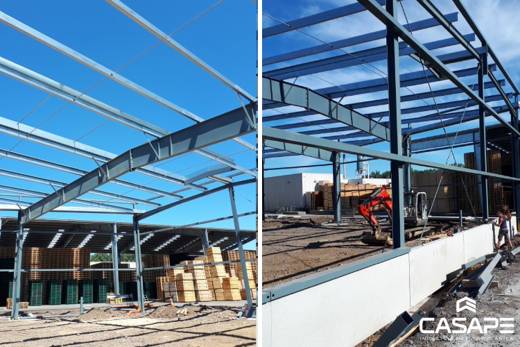 Estrutura metálica- Ampliação de armazém